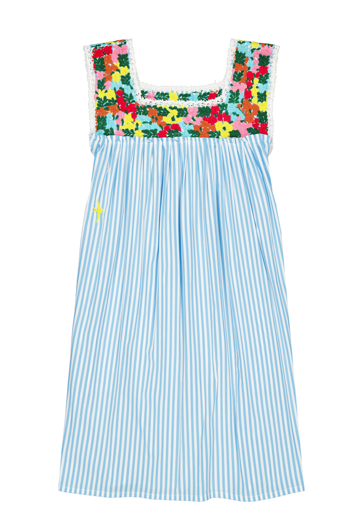 Dalia Short Dress Dress Dalia Turquoise Stripe Fiesta Short Dress Dalia Turquoise Stripe Fiesta Short Dress