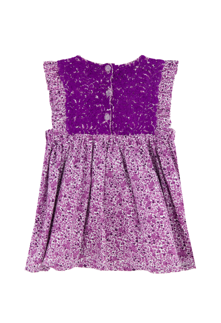 Ines Floral Morado Girl's Dress