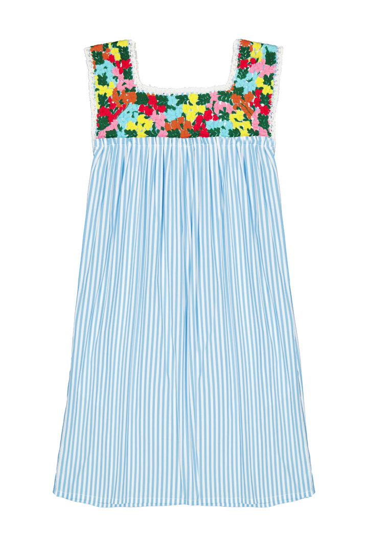 Dalia Short Dress Dress Dalia Turquoise Stripe Fiesta Short Dress Dalia Turquoise Stripe Fiesta Short Dress