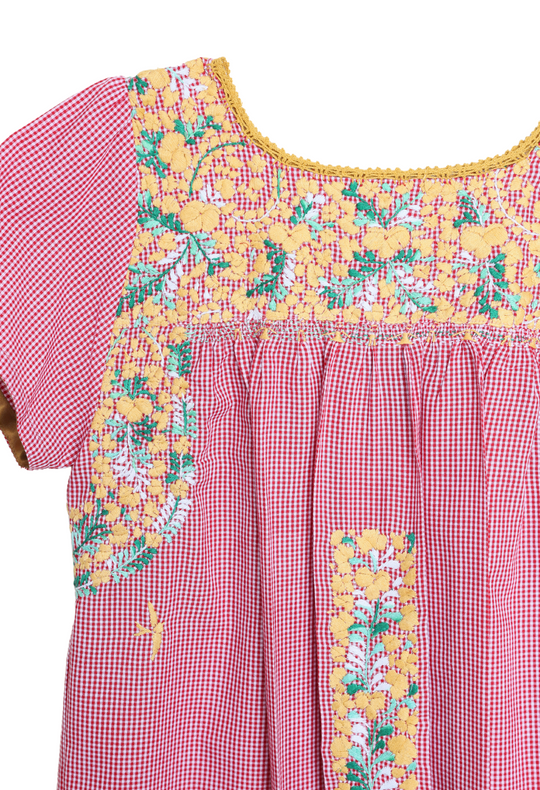 Liliana Gingham Rojo y Amarillo