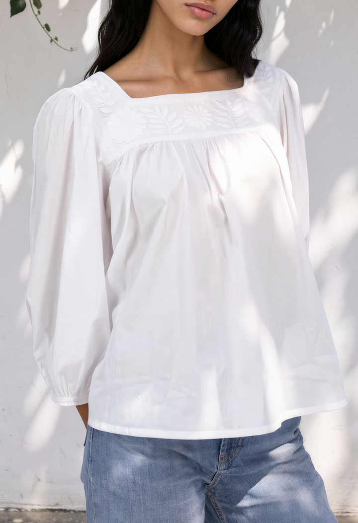 Marta Blouse Blouse Marta White Blouse Marta Rosa Blouse | Mi Golondrina