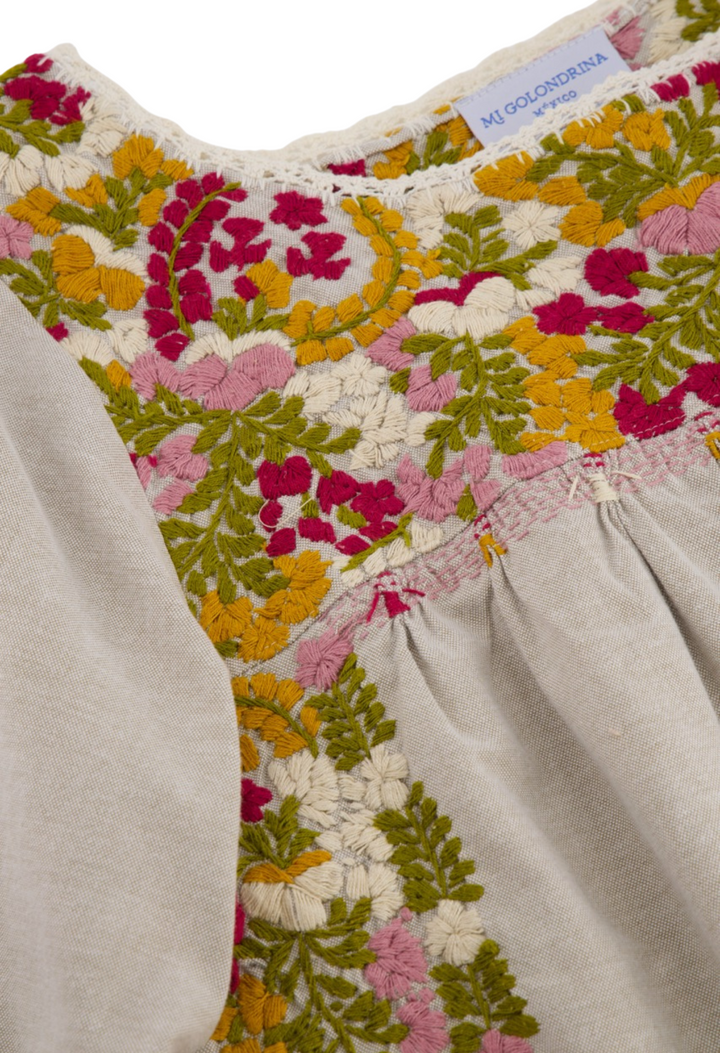 Leona Khaki Otoñal Short Dress