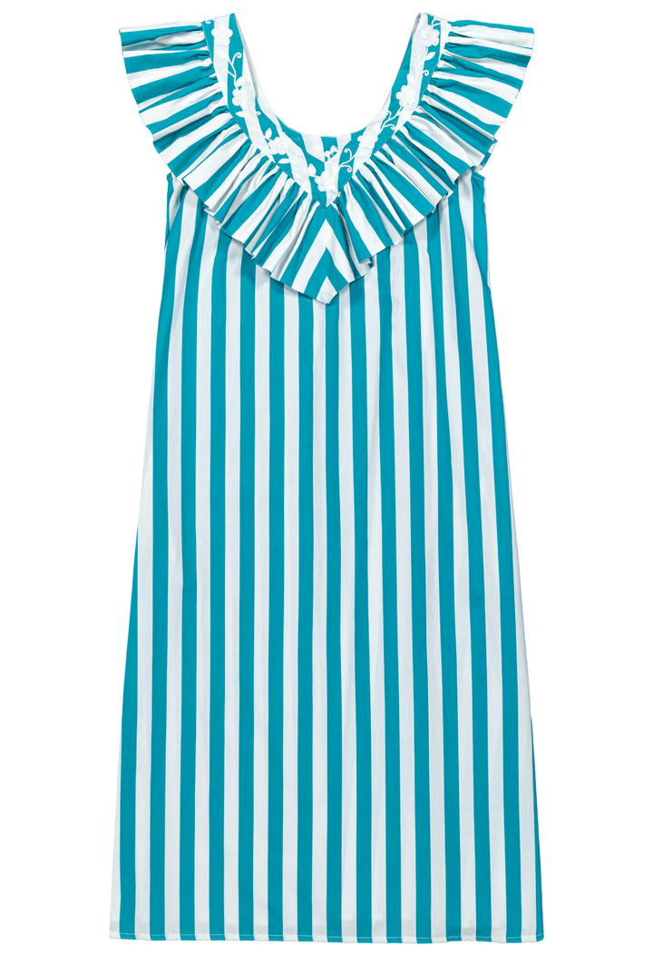 Andrea Midi Dress Dress Andrea Wide Stripe Turquoise Midi Dress Andrea Wide Stripe Turquoise Midi Dress