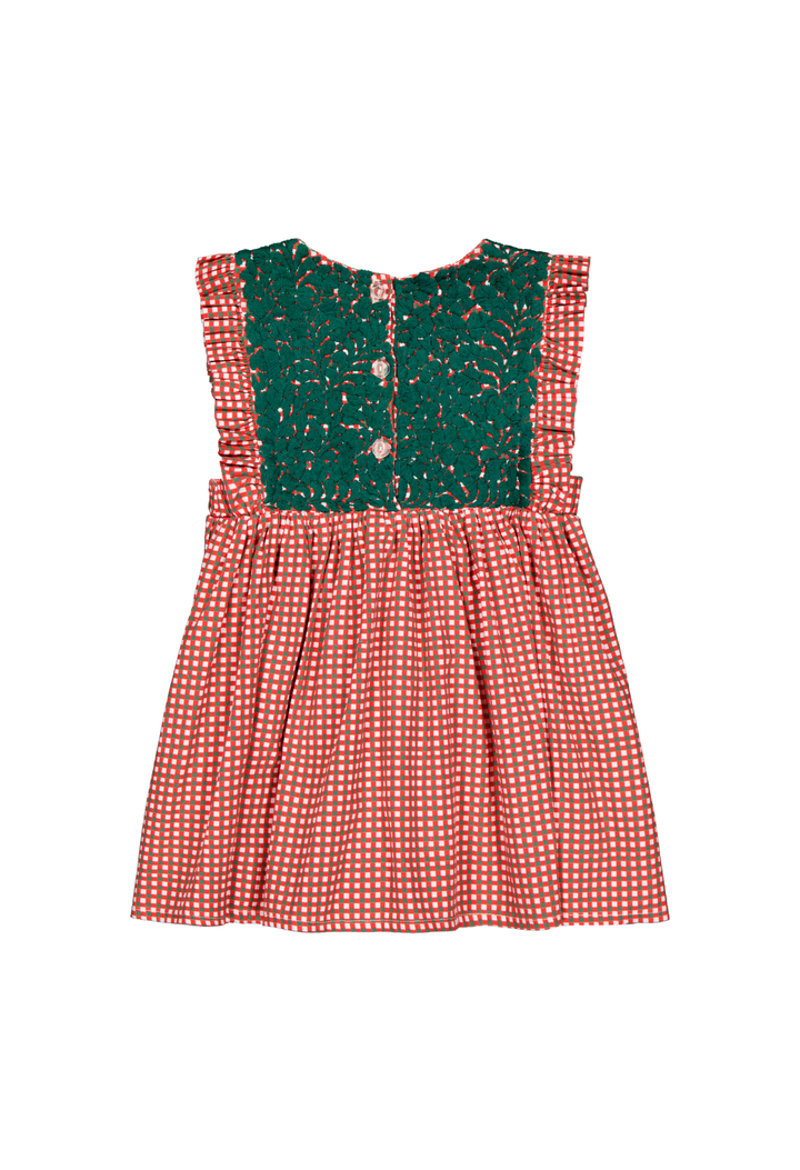 Ines Girls Dress Childrens Ines Red Gingham Girl's Dress Ines Red Gingham Girl's Dress | Mi Golondrina