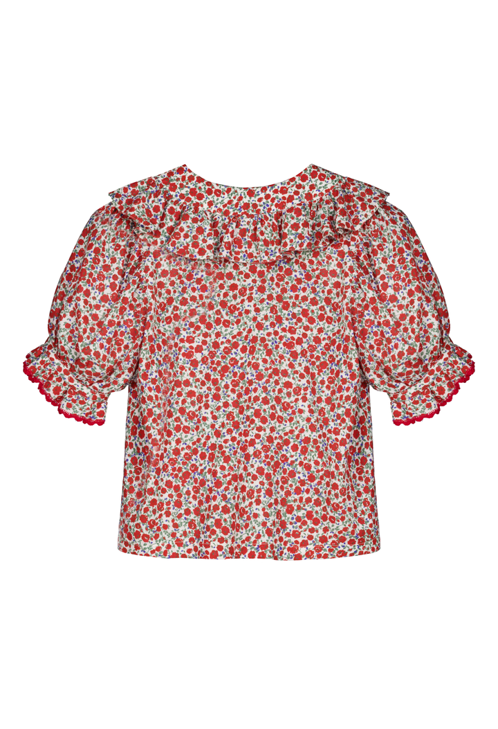 Alexa Red Floral Blouse