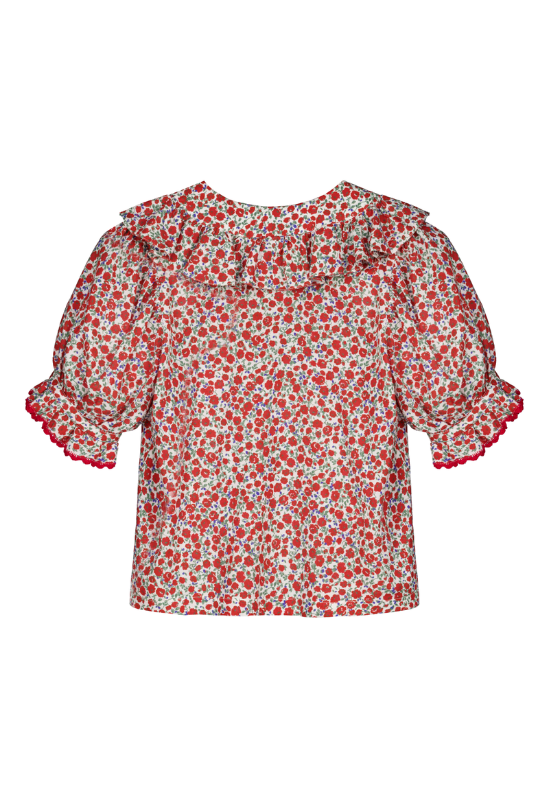 Alexa Red Floral Blouse