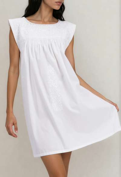 Short Mexican Dresses by hand-embroidered by Mexican Artisans Tagged "sleeve-style-pt-sleeveless" Mi Golondrina Short Mexican Dresses by hand-embroidered by Mexican Artisans Tagged "sleeve-style-pt-sleeveless" Mi Golondrina