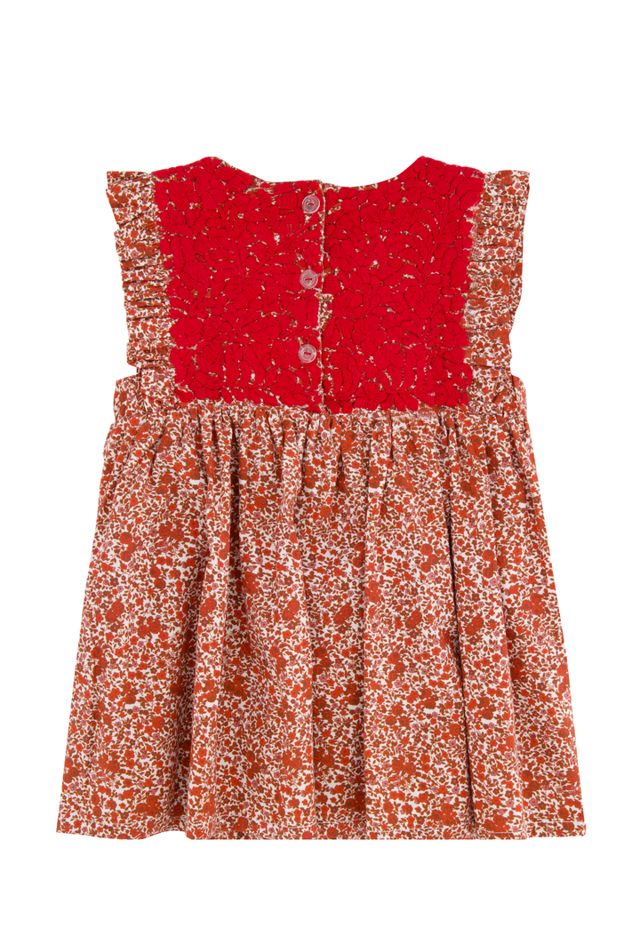 Ines Floral Rojo Girl's Dress
