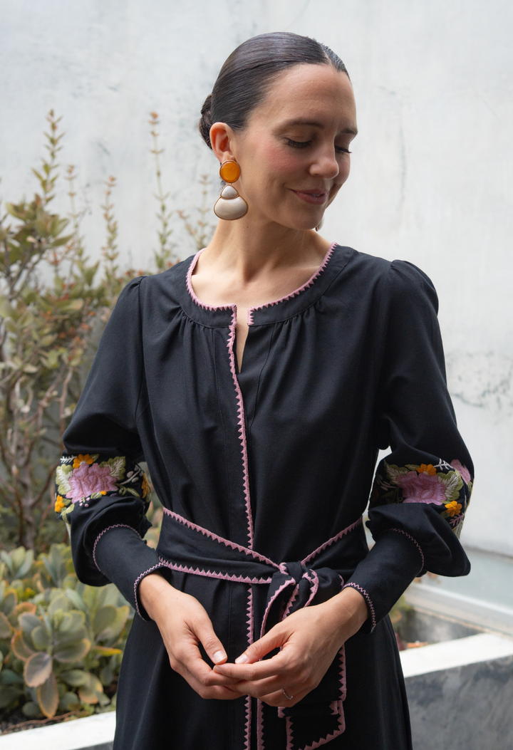 Martina Oscura y Multicolor Midi Dress