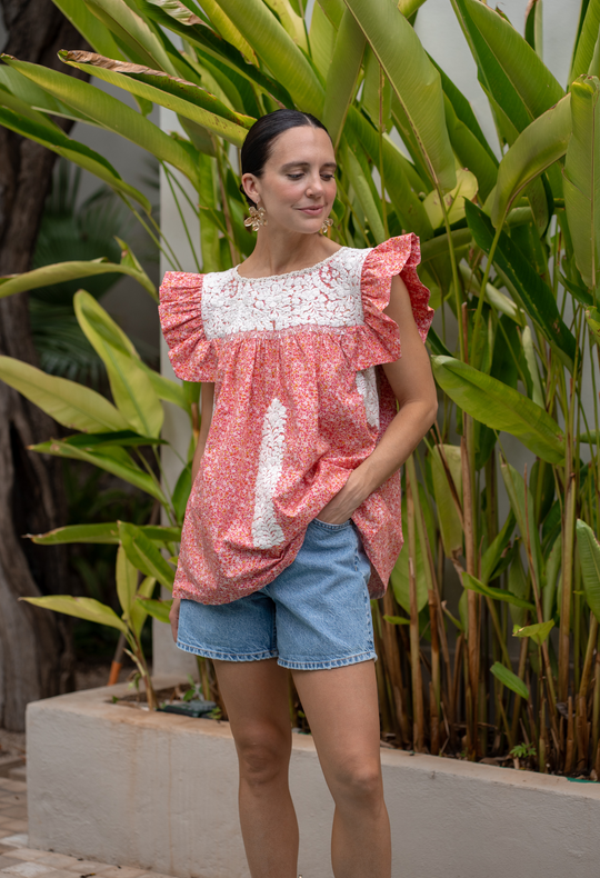 Soledad Sol Floral Blouse