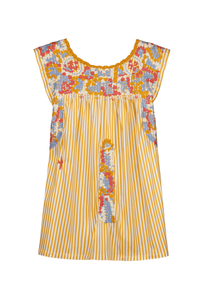 Flores Blouse Blouse Flores Yellow Stripe Blouse Flores Yellow Stripe Blouse