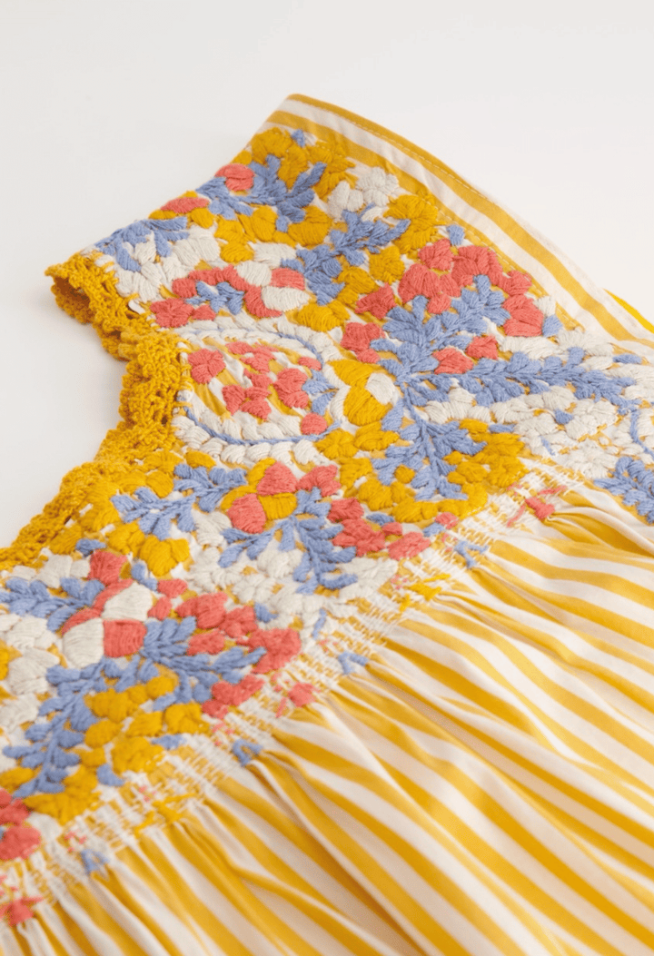 Flores Blouse Blouse Flores Yellow Stripe Blouse Flores Yellow Stripe Blouse