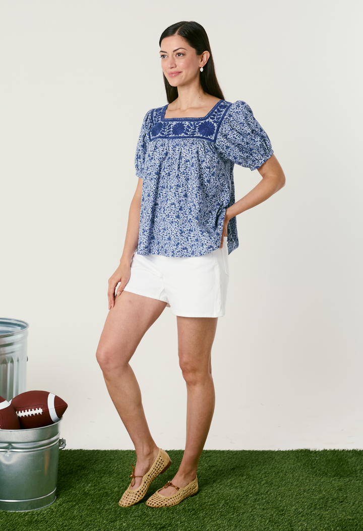 Maria Flores Azules Blouse