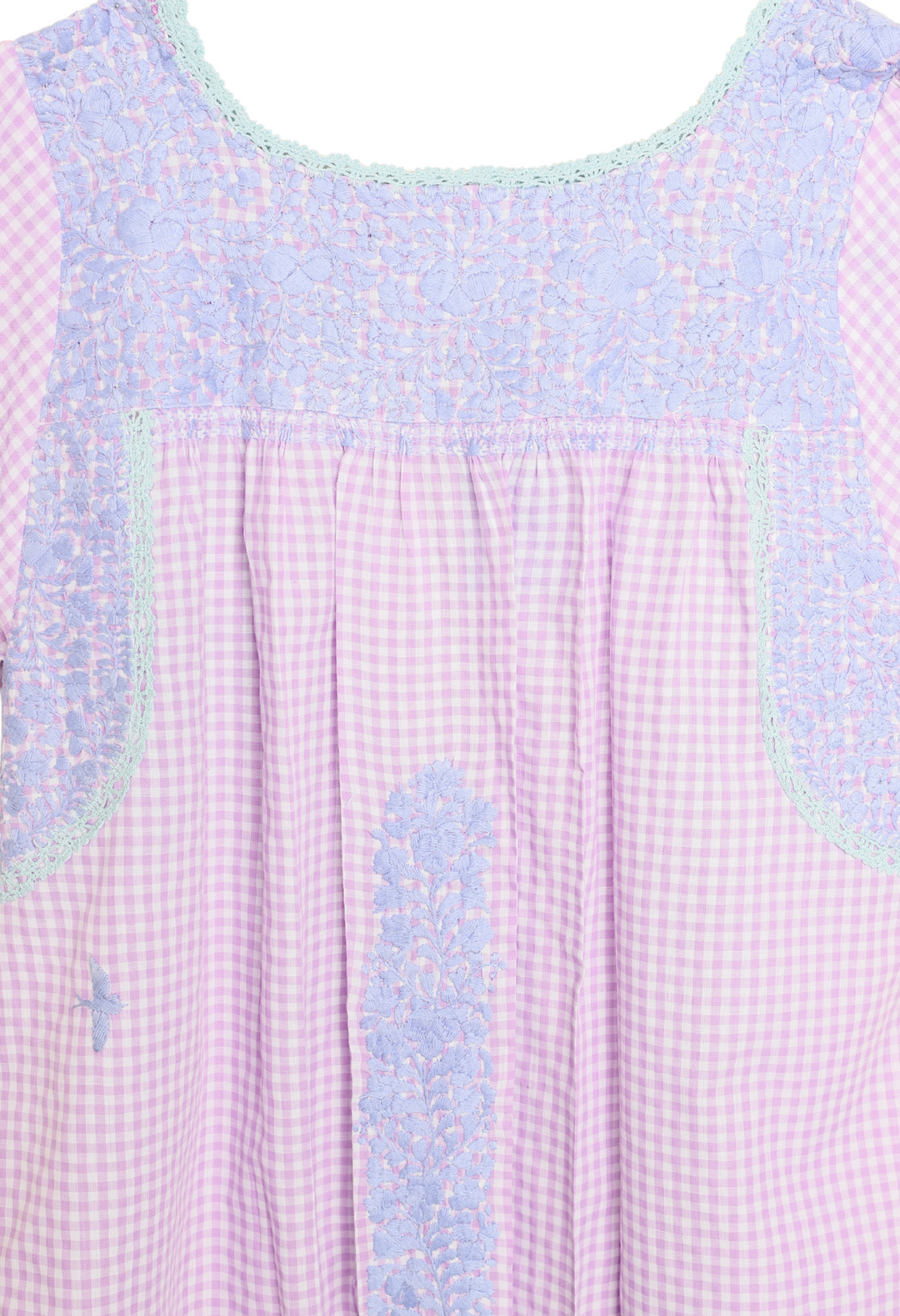 Liliana Gingham Morado y Azul