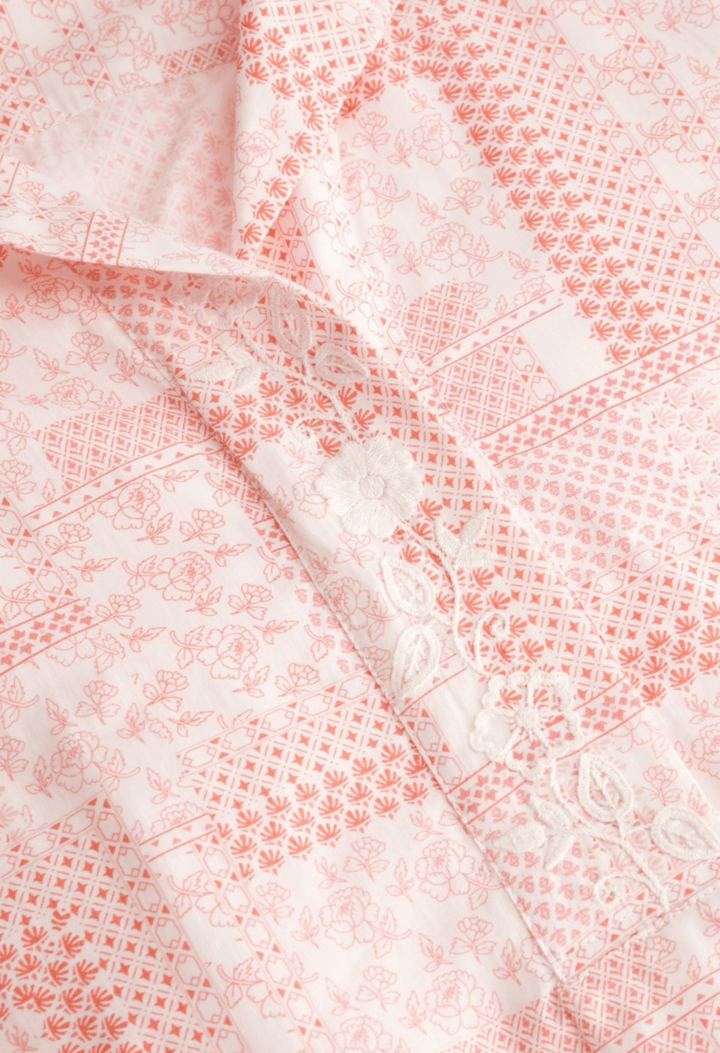 Emilia Short Dress Dress Emilia Coral Block Print Short Dress Emilia Coral Block Print Short Dress