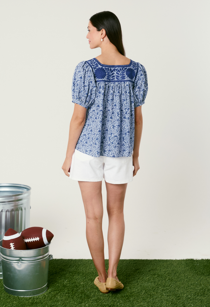 Maria Flores Azules Blouse