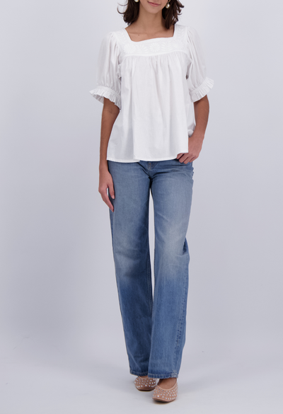 Maria Blouse Blouse Maria White Blouse with Buttons Maria White Blouse with Buttons