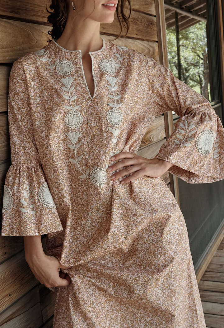 Leona Rosa Floral Midi Dress