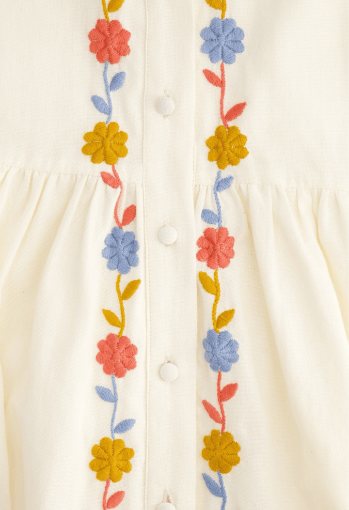 Francisca Blouse Blouse Francisca Cream, Coral, and Blue Blouse Francisca Cream, Coral, and Blue Blouse