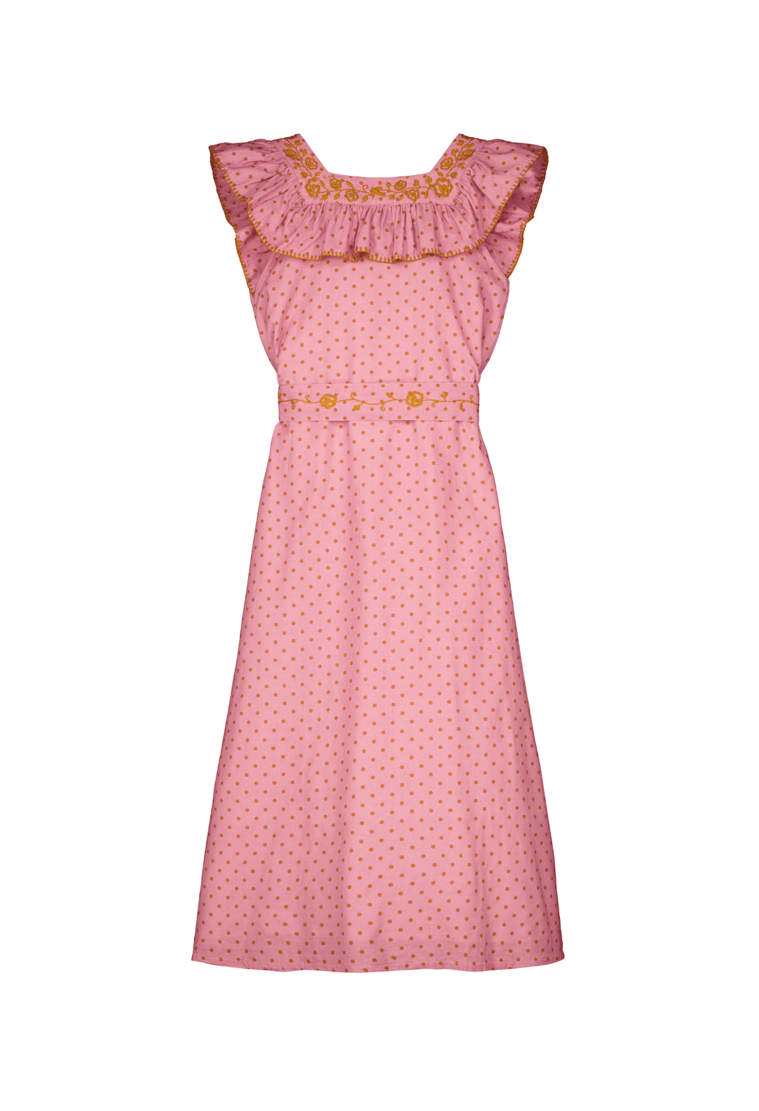 cranberry midi dress Karla Polka Dot Midi Dress