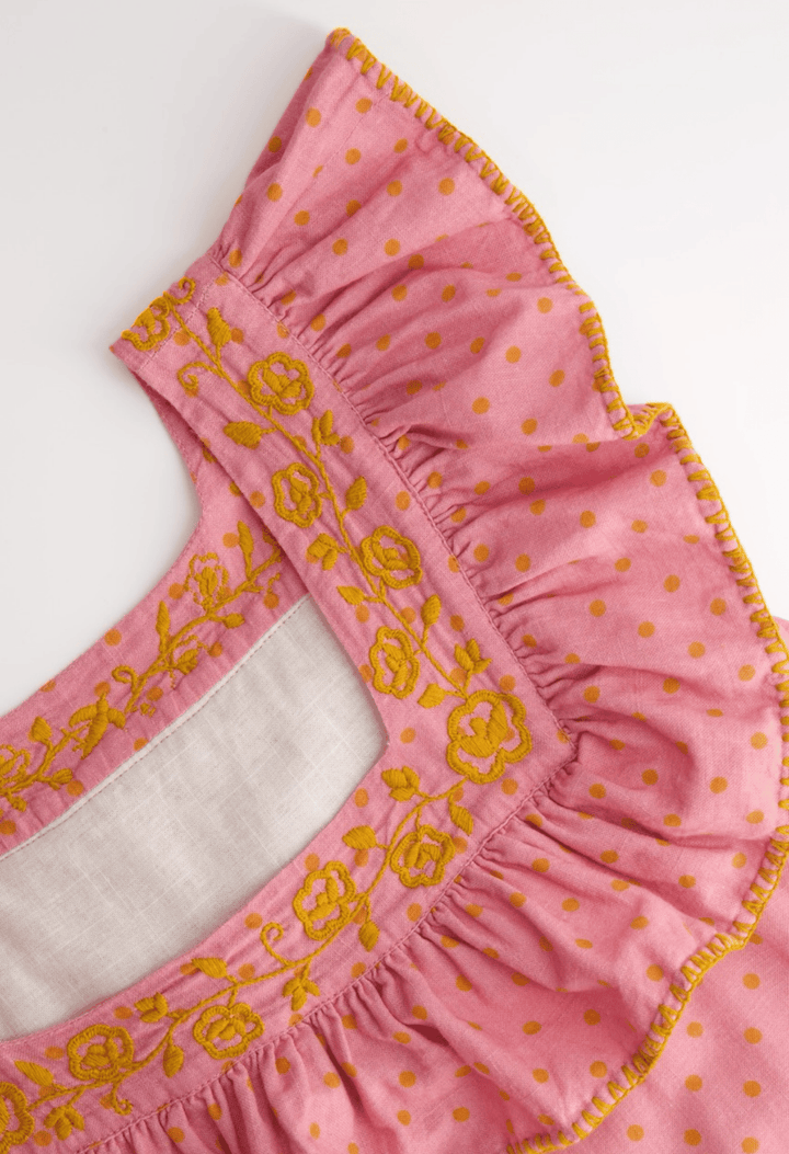 Karla Long Dress Dress Karla Cranberry Polka Dot Midi Dress Karla Cranberry Polka Dot Midi Dress