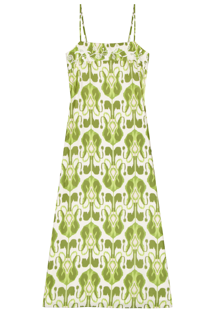 Luna Long Dress Dress Luna Green Fiesta Print Long Dress Luna Green Fiesta Print Long Dress
