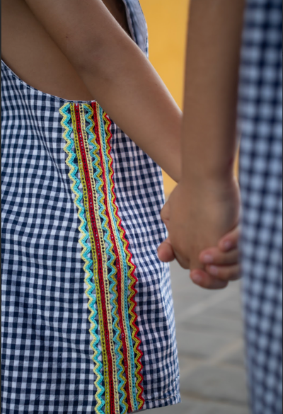 Carlito Boys Overalls Childrens Carlito Navy Gingham Fiesta Overalls Carlito Navy Gingham Fiesta Overalls