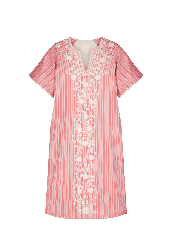Malena Caftan Dress Dress Malena Caftan Coral Stripes Malena Caftan Coral Stripes