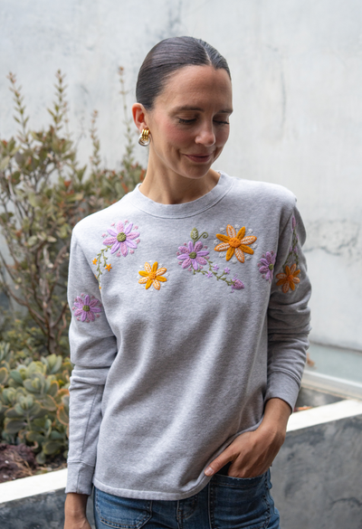 Gris y Flores Sweatshirt
