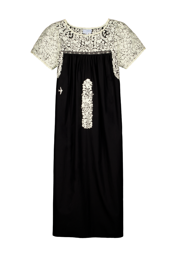 Liliana Black and White Midi Dress
