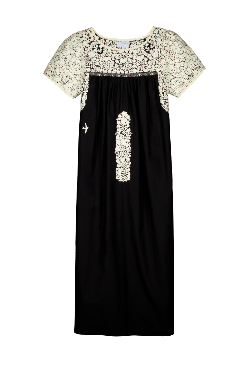 Liliana Black and White Midi Dress