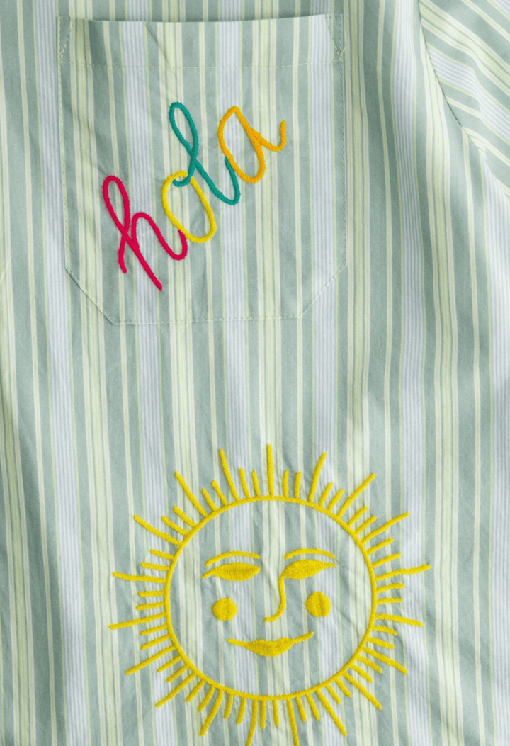 Isla Blouse Blouse Isla Teal Stripe Primavera Blouse Isla Teal Stripe Primavera Blouse