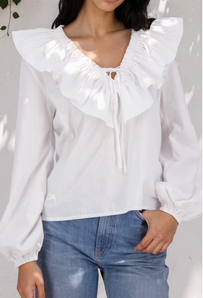 Regina Blouse Blouse Regina White Blouse Regina White Blouse