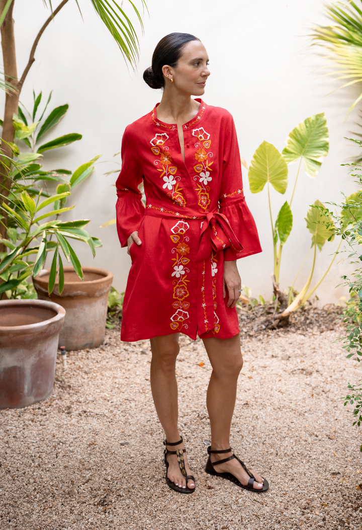 Leona Roja Short Dress