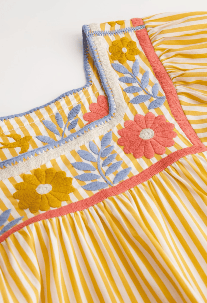 Maria Short Dress Dress Maria Yellow Stripe Short Dress Maria Yellow Stripe Short Dress