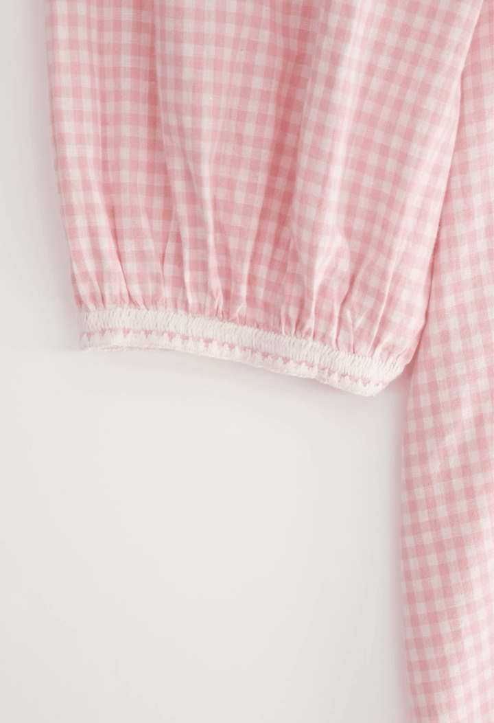 Marta Short Dress Dress Marta Pink Gingham Short Dress Marta Pink Gingham Short Dress