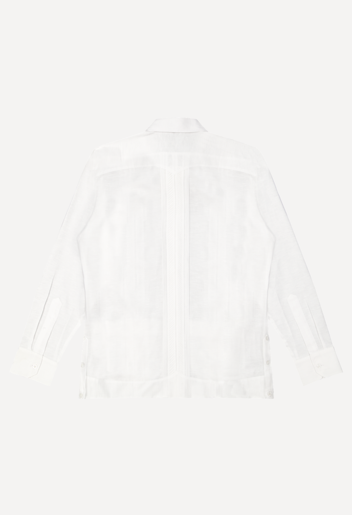 Plumilla Long Sleeve Guayabera Men's Guayabera Plumilla Men's White Long Sleeve Guayabera Plumilla Men's White Long Sleeve Guayabera