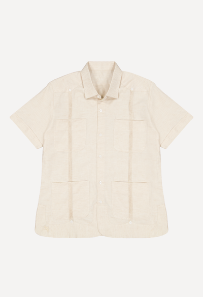 Classic Round Edge Guayabera Men's Guayabera Classic Men's Tan Round Edge Guayabera Classic Men's Tan Round Edge Guayabera