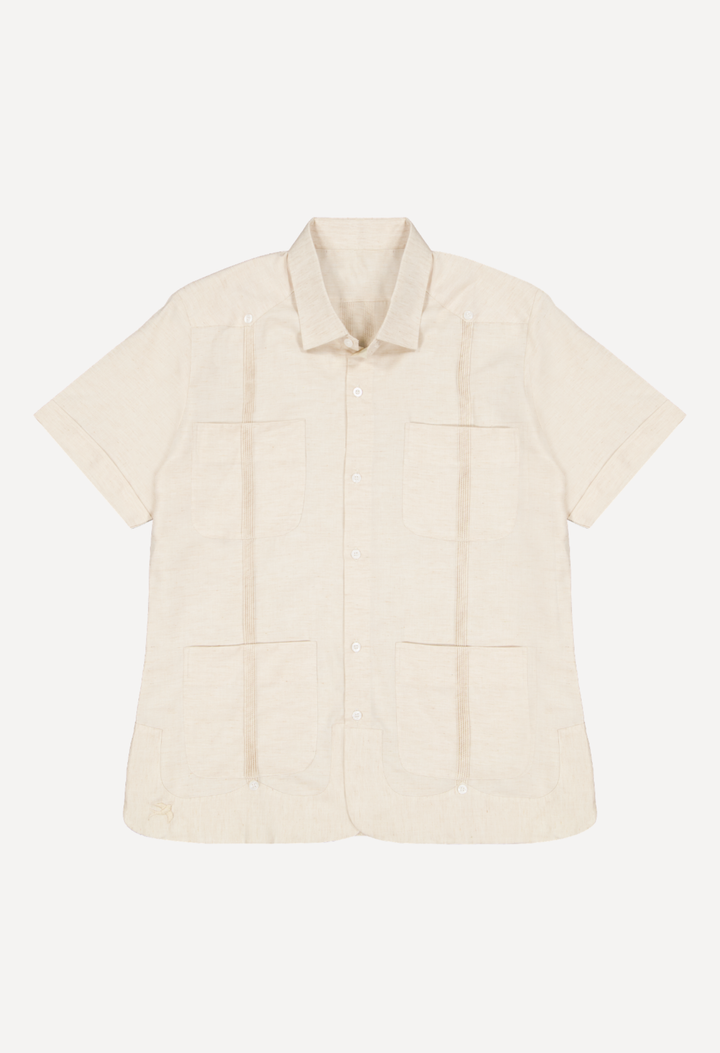 Classic Round Edge Guayabera Men's Guayabera Classic Men's Tan Round Edge Guayabera Classic Men's Tan Round Edge Guayabera