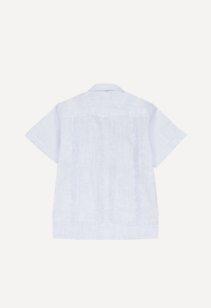 Classic Round Edge Guayabera Men's Guayabera Classic Men's Light Blue Round Edge Guayabera Classic Men's Light Blue Round Edge Guayabera