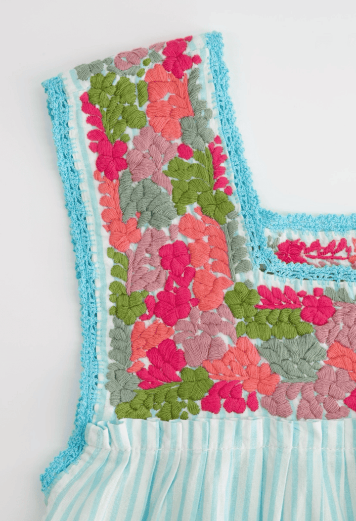 Dalia Short Dress Dress Dalia Teal Stripe Short Dress Dalia Teal Stripe Short Dress