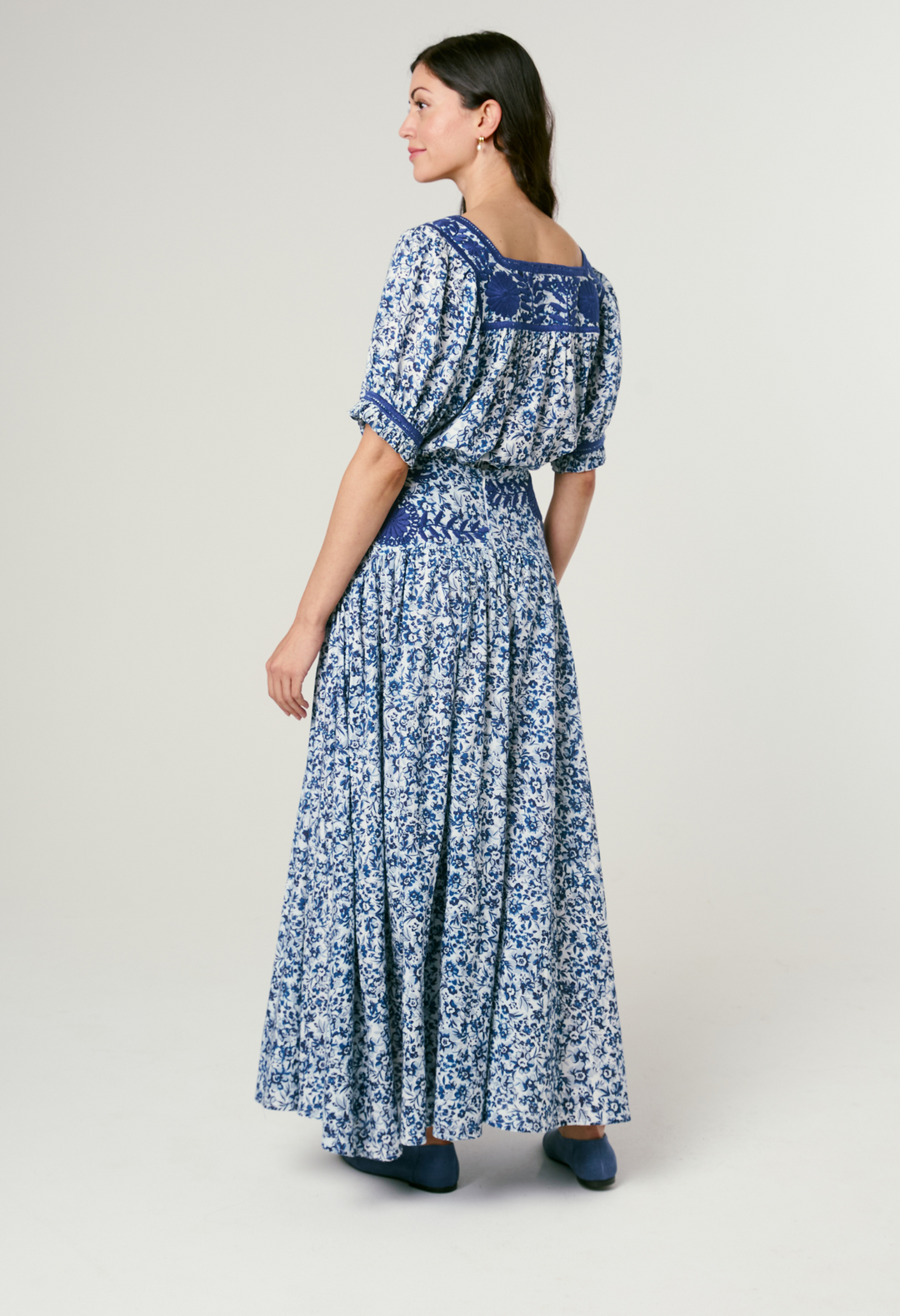 Esmeralda Azul Floral Skirt