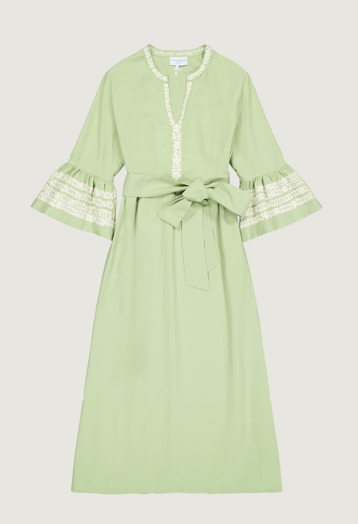 Leona Midi Dress Dress Leona Willow Green Long Dress Leona Willow Green Long Dress