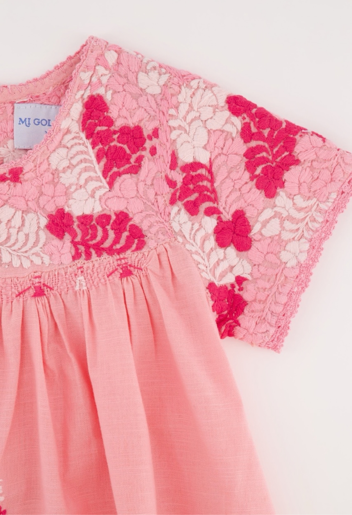 Victoria Girls Dress Childrens Victoria Multi Pink Girl's Dress Victoria Multi Pink Girl's Dress