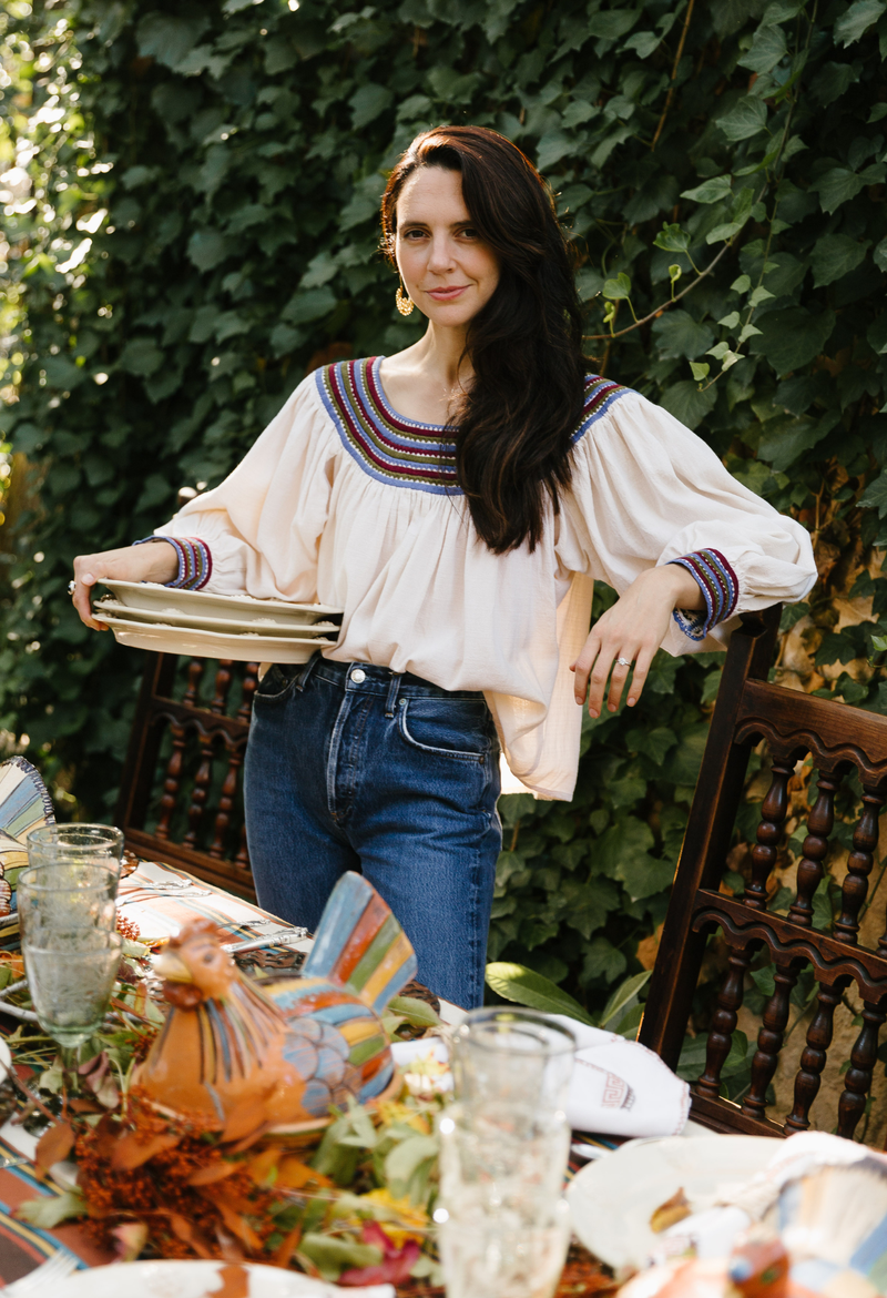 Sara Blanca y Azul Blouse