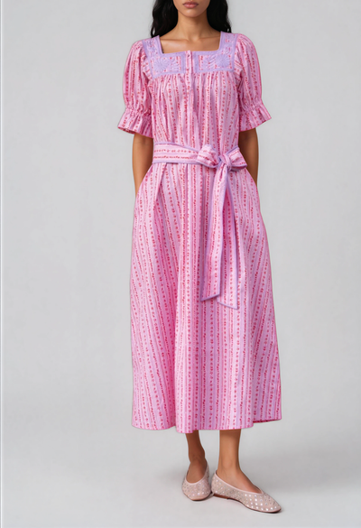 Maria Midi Dress Dress Maria Pink Floral Midi Dress Maria Pink Floral Midi Dress | Mi Golondrina