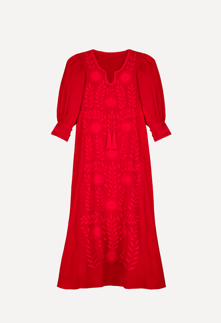 Adela Midi Dress Dress Adela Red Midi Dress Adela Red Midi Dress | Mi Golondrina