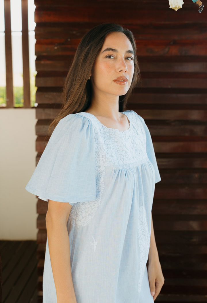 Julieta Short Dress Dress Julieta Light Blue Short Dress Julieta Light Blue Short Dress