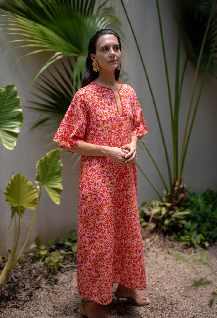 Malena Floral Caftan Dress