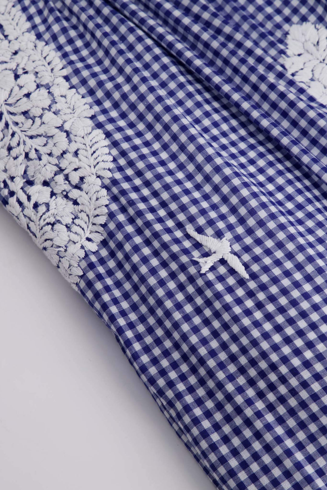 Liliana Azul Gingham Midi Dress